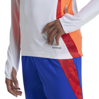 adidas Tiro 24 Trainingspak 1/4-Zip Kids Wit Blauw Rood Oranje