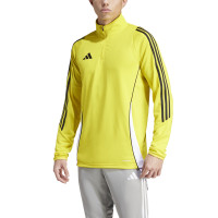 Haut d'entraînement adidas Tiro 24 1/4-Zip jaune blanc