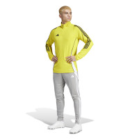 Haut d'entraînement adidas Tiro 24 1/4-Zip jaune blanc