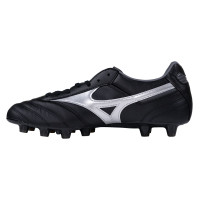 Mizuno Morelia II Pro Gazon Naturel Chaussures de Foot (FG) Noir Argenté