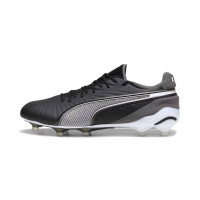 PUMA King Ultimate Gazon Naturel Gazon Artificiel Chaussures de Foot (MG) Noir Blanc Gris