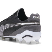 PUMA King Ultimate Gazon Naturel Gazon Artificiel Chaussures de Foot (MG) Noir Blanc Gris