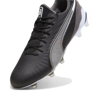 PUMA King Ultimate Gazon Naturel Gazon Artificiel Chaussures de Foot (MG) Noir Blanc Gris