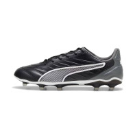 PUMA King Pro Gazon Naturel Gazon Artificiel Chaussures de Foot (MG) Noir Blanc Gris