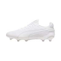 PUMA King Ultimate Gazon Naturel Gazon Artificiel Chaussures de Foot (MG) Blanc Argenté