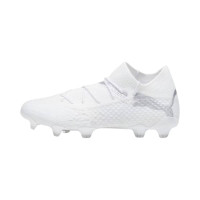 PUMA Future 7 Ultimate Gazon Naturel Gazon Artificiel Chaussures de Foot (MG) Blanc Argenté