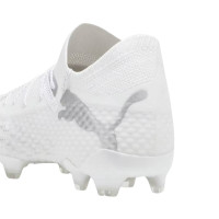 PUMA Future 7 Ultimate Gazon Naturel Gazon Artificiel Chaussures de Foot (MG) Blanc Argenté