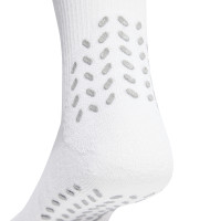 Chaussettes de football rembourrées Adidas, blanches et noires