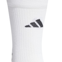 Chaussettes de football rembourrées Adidas, blanches et noires