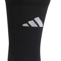 Chaussettes de football rembourrées Adidas, noires et blanches