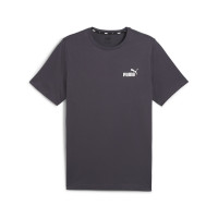 T-shirt PUMA Essentials à petit logo gris foncé et blanc