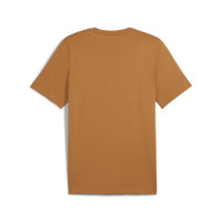 PUMA Essentials Small Logo T-Shirt Oranje Zwart