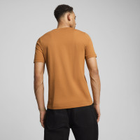 PUMA Essentials Small Logo T-Shirt Oranje Zwart