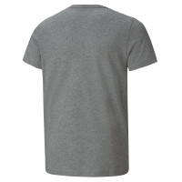 T-shirt à logo PUMA Essentials+ 2 pour enfants gris noir blanc