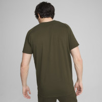 PUMA Evostripe T-Shirt Olijfgroen Zilver