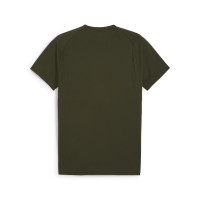 PUMA Evostripe T-Shirt Olijfgroen Zilver