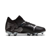 PUMA Future 7 Pro Gazon Naturel Gazon Artificiel Chaussures de Foot (MG) Enfants Noir Blanc