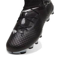 PUMA Future 7 Pro Gazon Naturel Gazon Artificiel Chaussures de Foot (MG) Enfants Noir Blanc