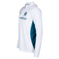 PUMA Olympique Marseille Survêtement 1/4 Zip 2024-2025 Blanc Bleu Foncé