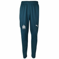 PUMA Olympique Marseille Pantalon d'Entraînement 2024-2025 Bleu Foncé Blanc