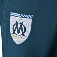 PUMA Olympique Marseille Pre-Match Anthem Survêtement 2024-2025 Bleu Foncé Bleu Clair Blanc