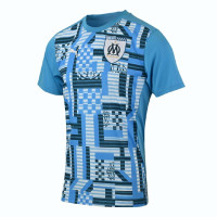 PUMA Olympique Marseille Pre-Match Maillot d'Entraînement 2024-2025 Bleu Blanc