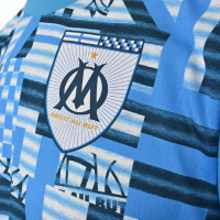 PUMA Olympique Marseille Pre-Match Trainingsshirt 2024-2025 Blauw Wit