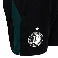 Pantalons d'entraînement Castore Feyenoord 2024-2025 pour enfants, noir, vert foncé, blanc