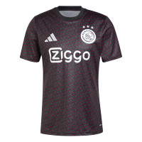 adidas Ajax Pre-Match Maillot d'Entraînement 2024-2025 Noir Rouge Blanc