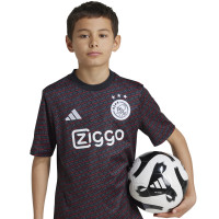 adidas Ajax Pre-Match Maillot d'Entraînement 2024-2025 Enfants Noir Rouge Blanc