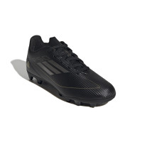 adidas F50 Club Gazon Naturel Gazon Artificiel Chaussures de Foot (FxG) Enfants Noir Gris Doré