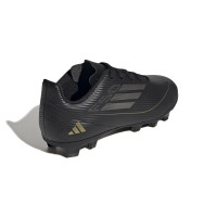 adidas F50 Club Gazon Naturel Gazon Artificiel Chaussures de Foot (FxG) Enfants Noir Gris Doré