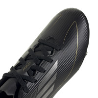 adidas F50 Club Gazon Naturel Gazon Artificiel Chaussures de Foot (FxG) Enfants Noir Gris Doré