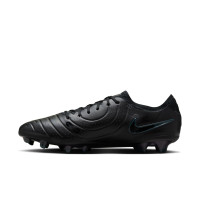 Nike Tiempo Legend 10 Elite Gazon Naturel Chaussures de Foot (FG) Noir Vert Foncé