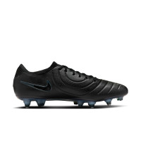 Nike Tiempo Legend 10 Elite Crampons Vissés Chaussures de Foot (SG) Anti-Clog Noir Vert Foncé