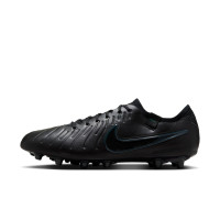 Nike Tiempo Legend 10 Elite Gazon Artificiel Chaussures de Foot (AG) Noir Vert Foncé