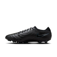 Nike Tiempo Legend 10 Elite Gazon Artificiel Chaussures de Foot (AG) Noir Vert Foncé