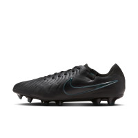 Nike Tiempo Legend 10 Pro Gazon Naturel Chaussures de Foot (FG) Noir Vert Foncé