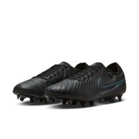 Nike Tiempo Legend 10 Pro Gazon Naturel Chaussures de Foot (FG) Noir Vert Foncé