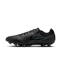 Nike Tiempo Legend 10 Pro Gazon Artificiel Chaussures de Foot (AG) Noir Vert Foncé