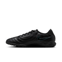 Nike Tiempo Legend 10 Pro Turf Chaussures de Foot (TF) Noir Vert Foncé