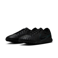 Nike Tiempo Legend 10 Pro Turf Chaussures de Foot (TF) Noir Vert Foncé