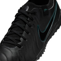 Nike Tiempo Legend 10 Pro Turf Chaussures de Foot (TF) Noir Vert Foncé