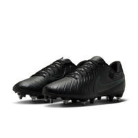 Nike Tiempo Legend 10 Academy Crampons Vissés Chaussures de Foot (SG) Anti-Clog Noir Vert Foncé