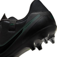 Nike Tiempo Legend 10 Academy Crampons Vissés Chaussures de Foot (SG) Anti-Clog Noir Vert Foncé