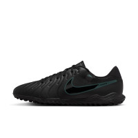 Nike Tiempo Legend 10 Academy Turf Chaussures de Foot (TF) Noir Vert Foncé