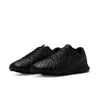 Nike Tiempo Legend 10 Academy Turf Chaussures de Foot (TF) Noir Vert Foncé