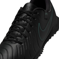 Nike Tiempo Legend 10 Academy Turf Chaussures de Foot (TF) Noir Vert Foncé