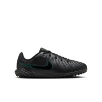 Nike Tiempo Legend 10 Academy Turf Chaussures de Foot (TF) Enfants Noir Vert Foncé