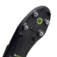 Nike Phantom GX II Academy Crampons Vissés Chaussures de Foot (SG) Anti-Clog Noir Vert Foncé